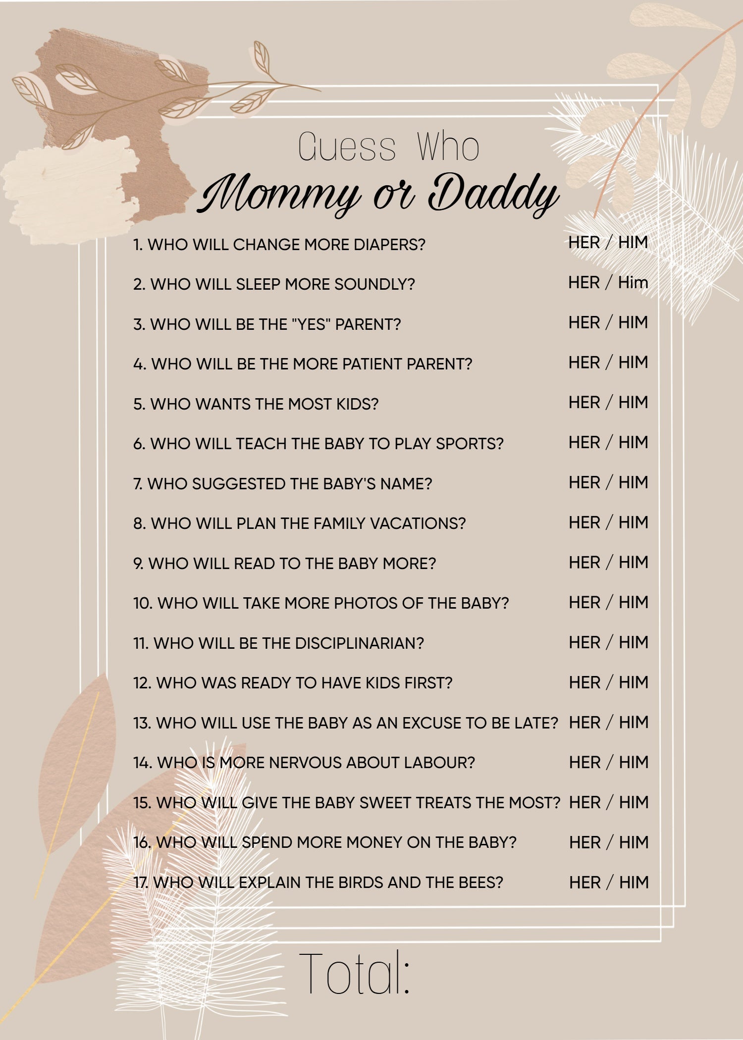 Guess Who New Parents