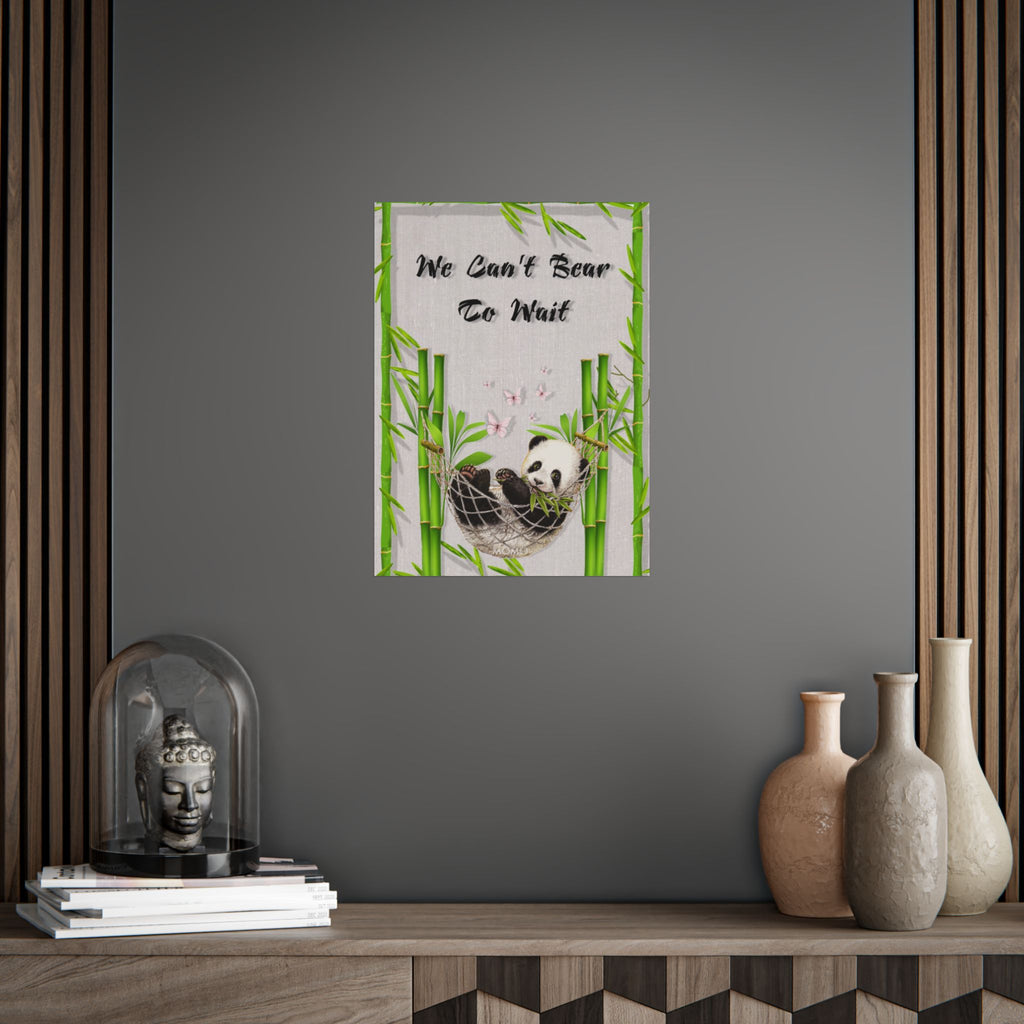 Panda Bamboo Poster — Baby Nursery/Baby Shower Unframed Wall Art
