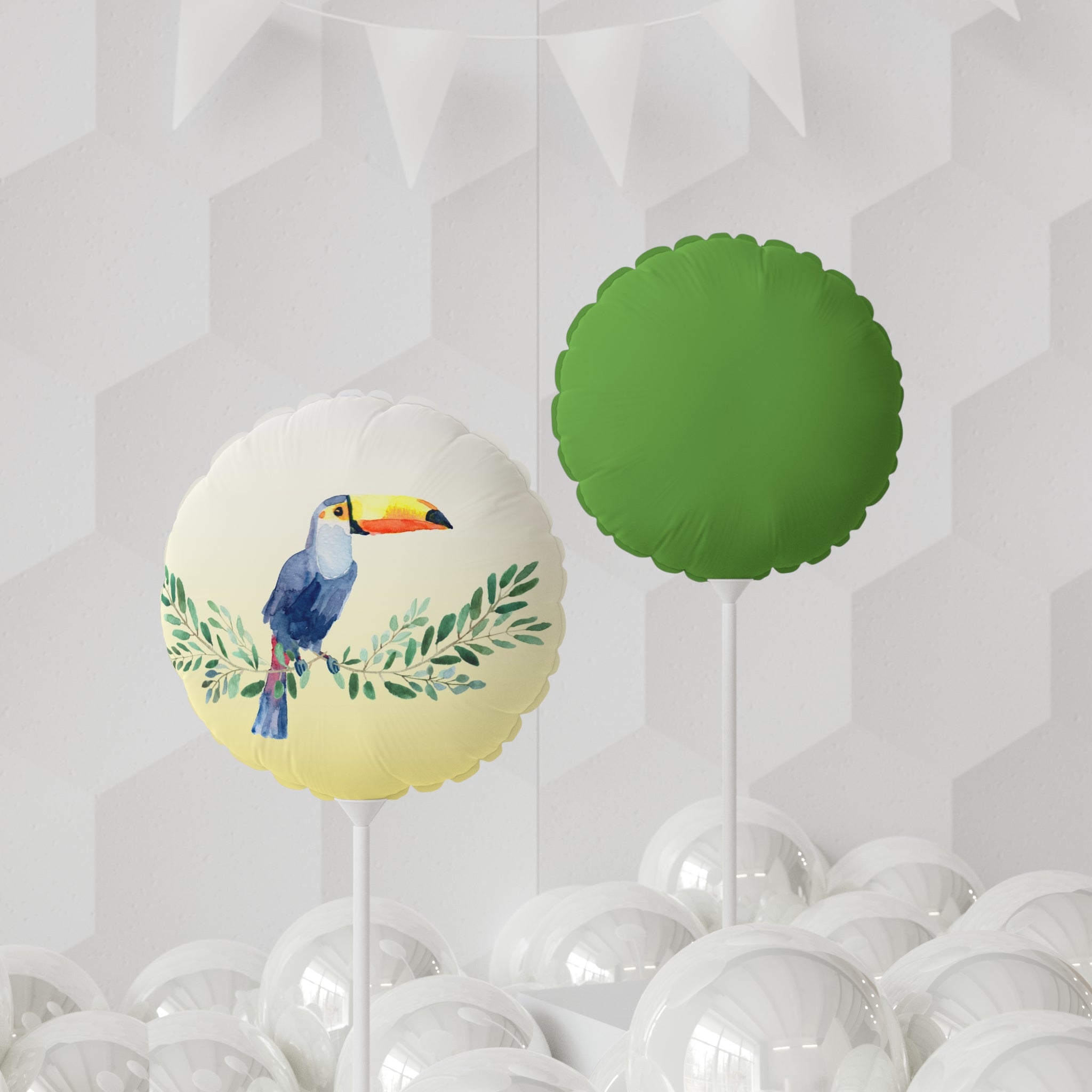 Toucan Tropical 11" Mylar Balloon — Round Party Balloon