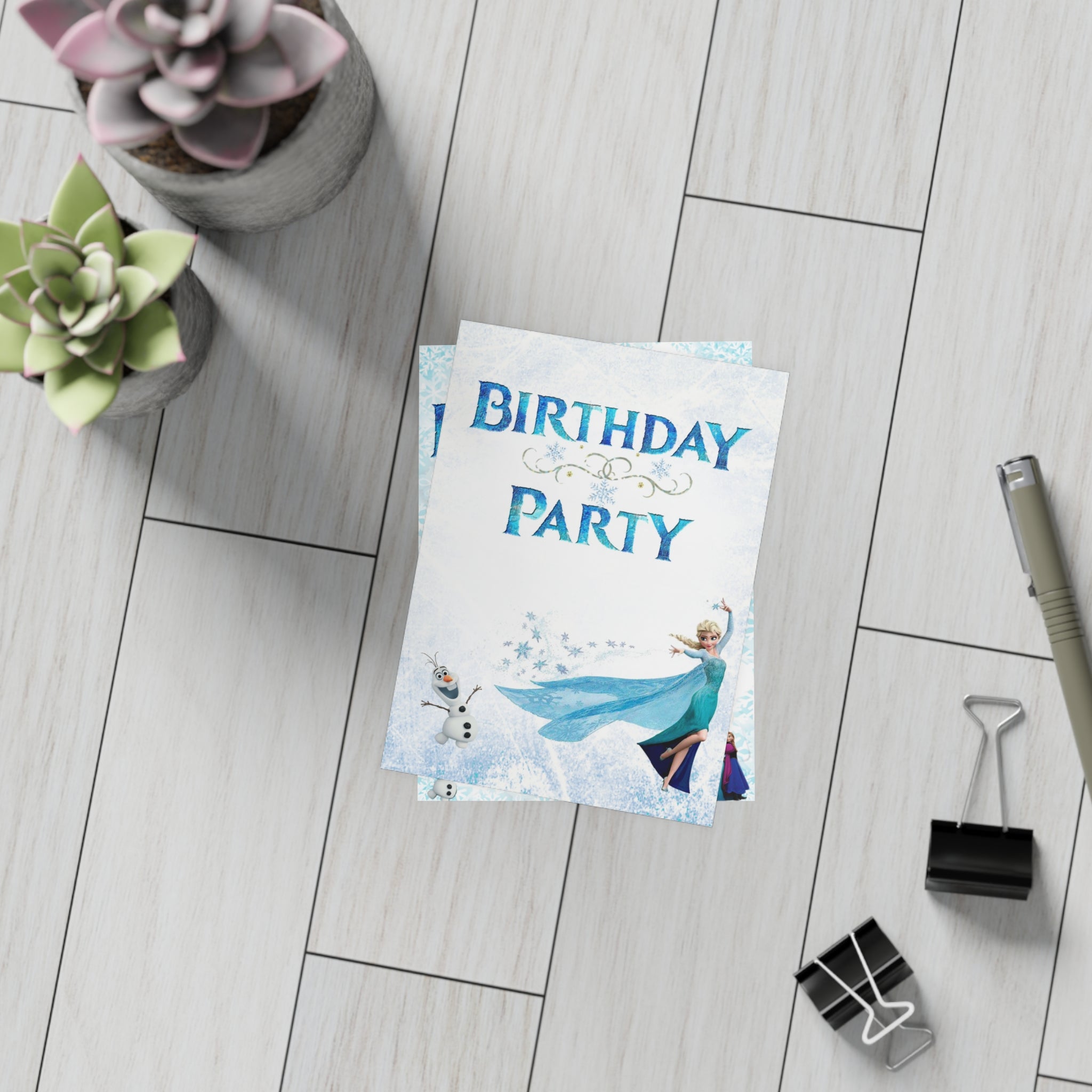Frozen Birthday Invites (envelopes included)