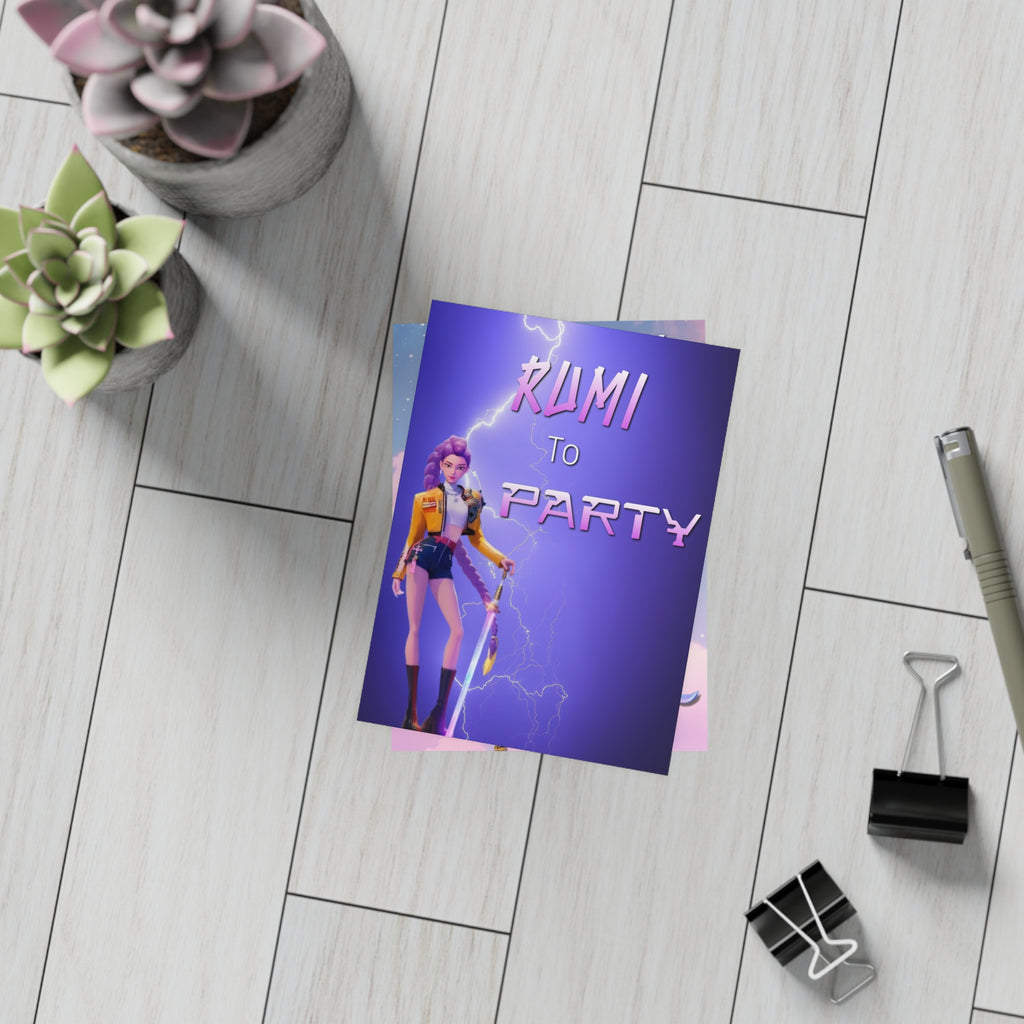 Rumi Birthday Invites (envelopes included)