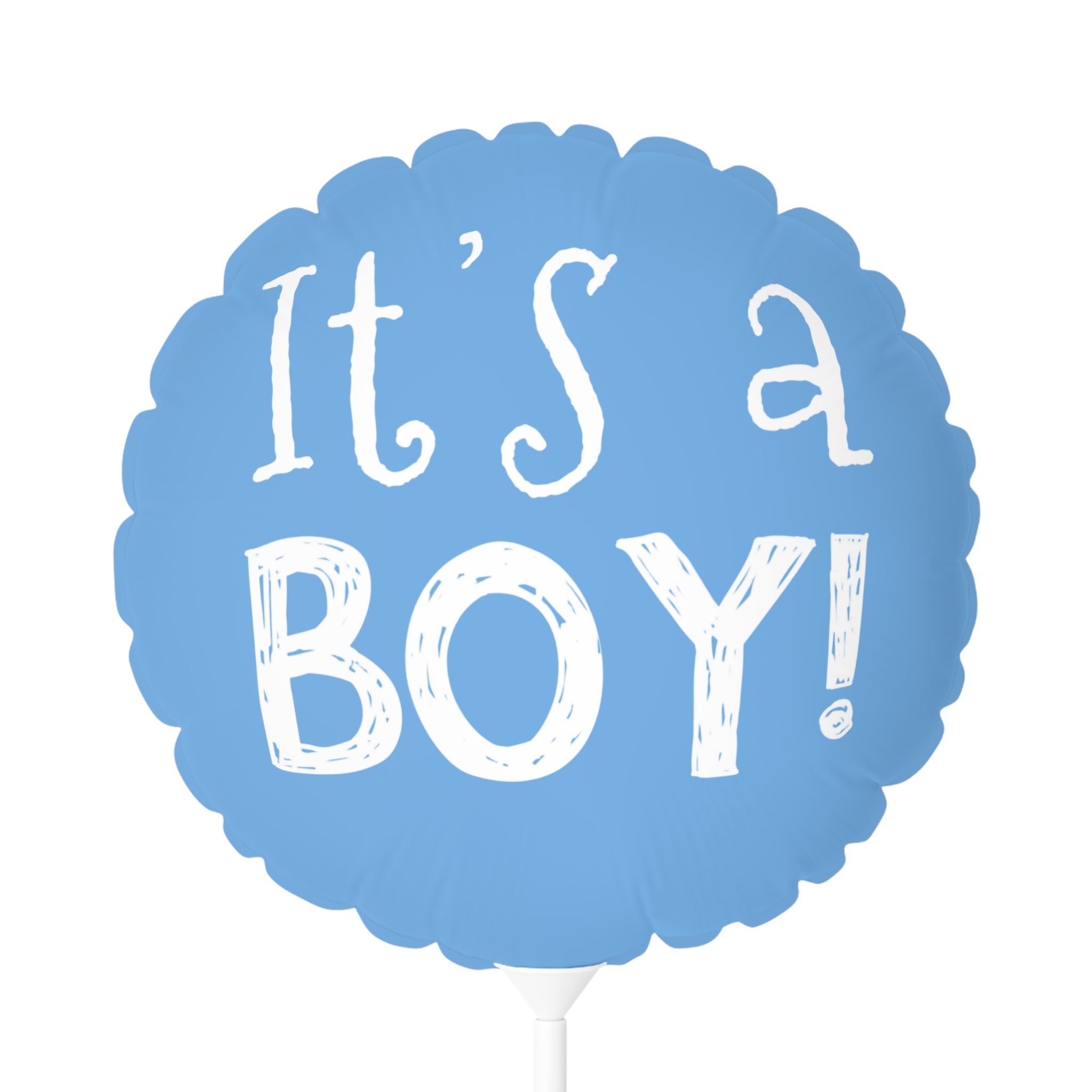 11" It's a Boy Teddy Balloon — Blue Round Baby Shower Balloon
