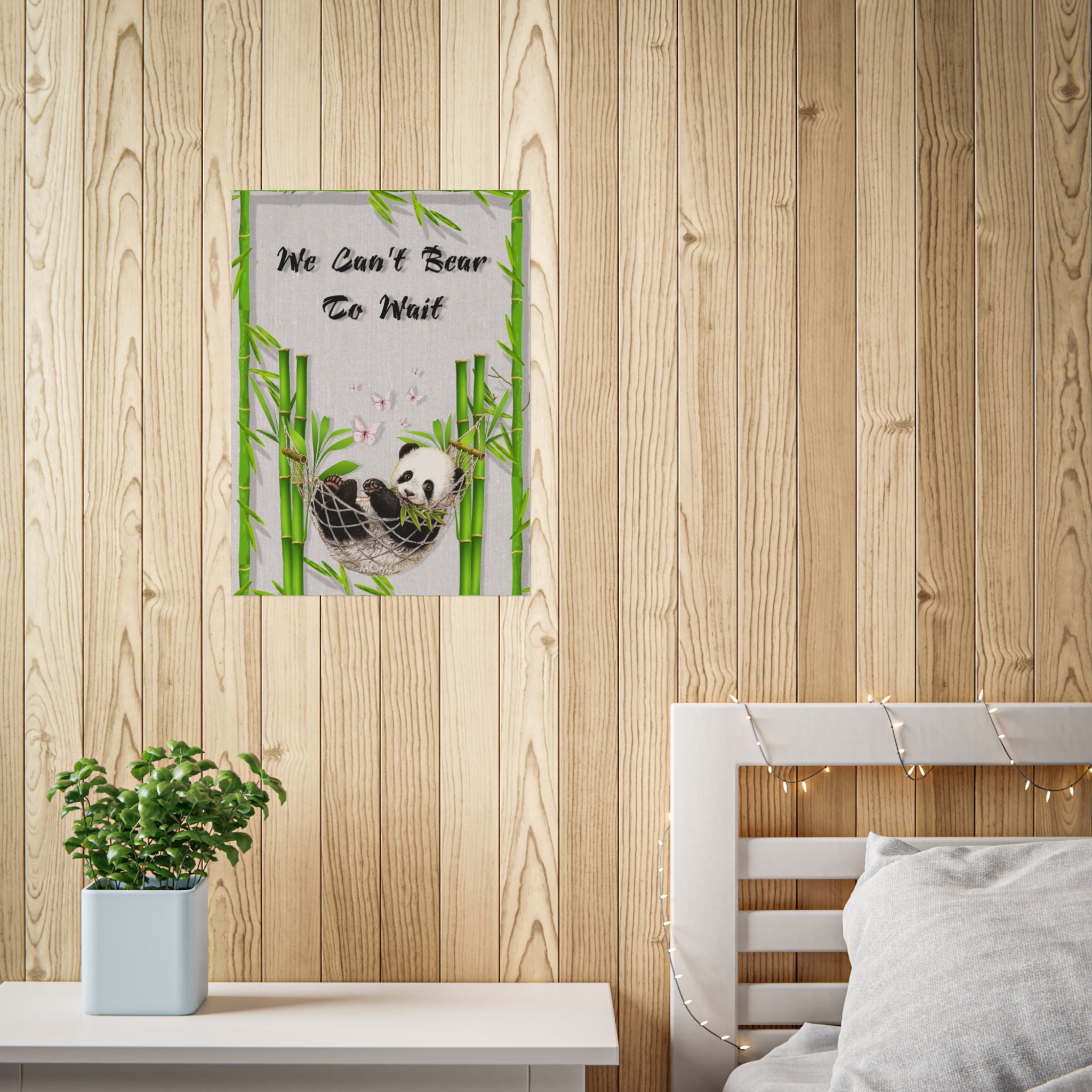 Panda Bamboo Poster — Baby Nursery/Baby Shower Unframed Wall Art