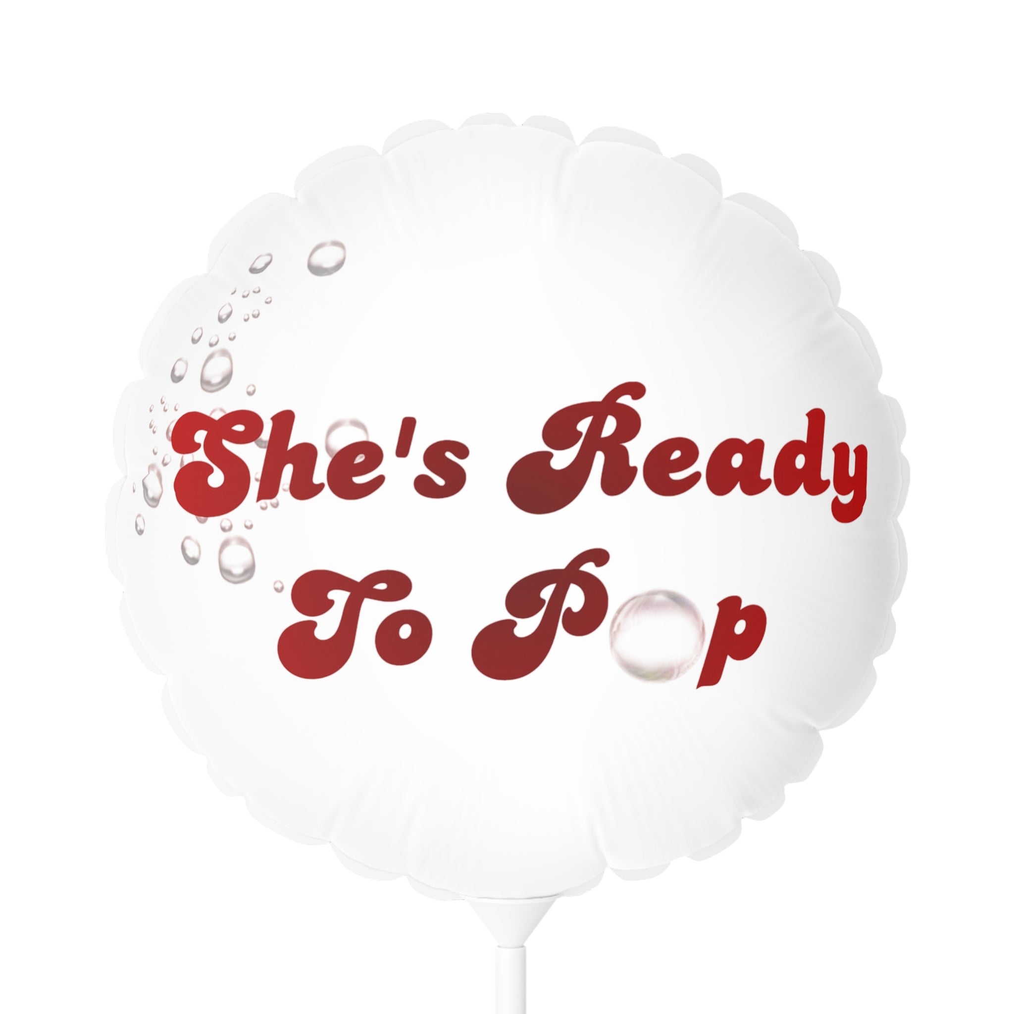 She's Ready To Pop-Soda Baby Shower Balloon — 11" Round/Heart Foil