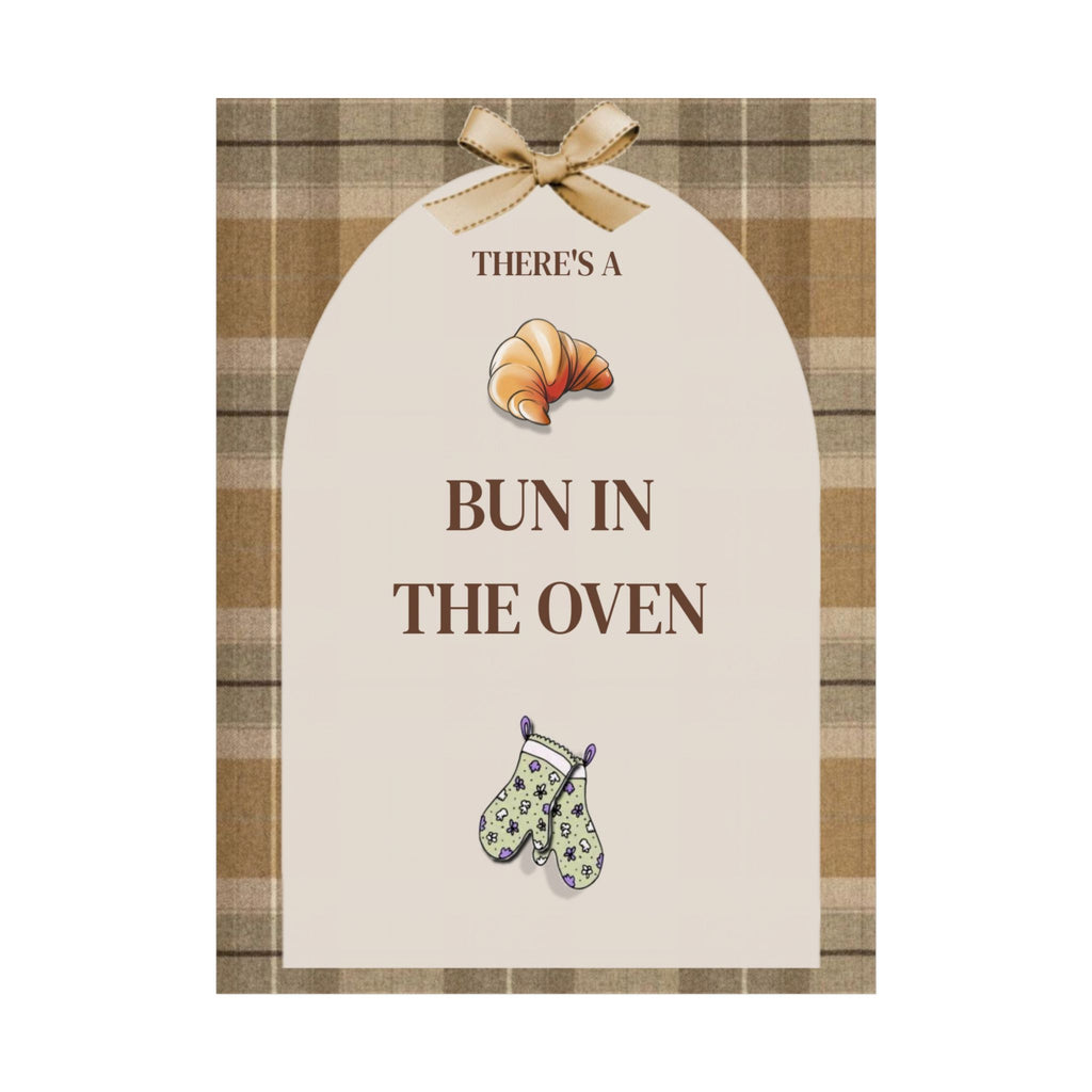 Bun in the Oven Poster — Pregnancy Announcement Wall Art