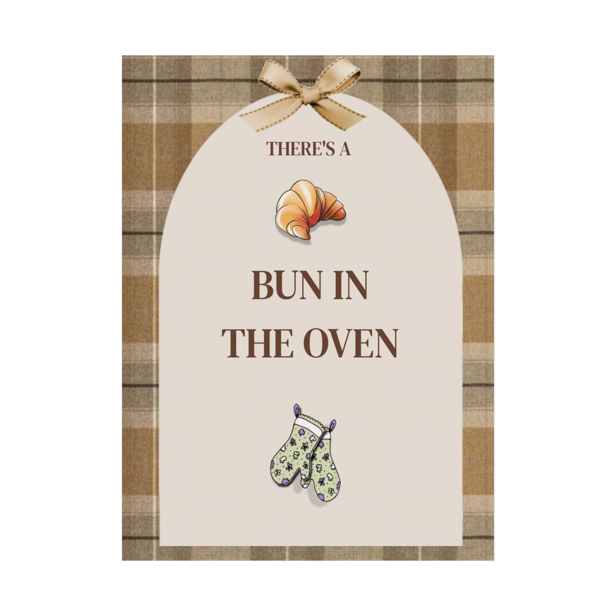 Bun in the Oven Poster — Pregnancy Announcement Wall Art