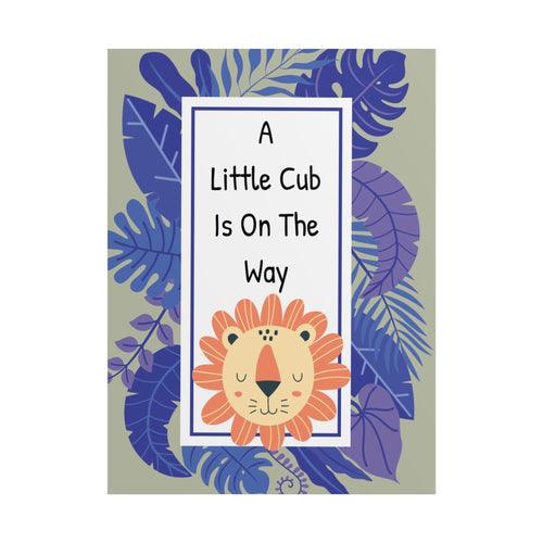 "A Little Cub Is On The Way" Baby Shower Announcement