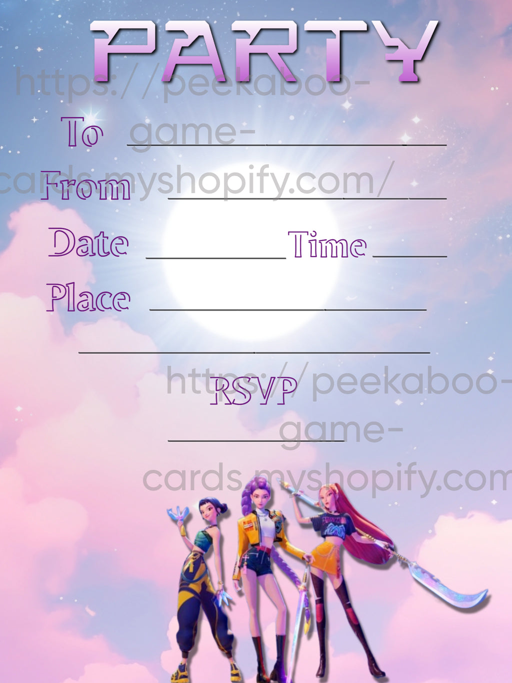 Rumi Birthday Invites ( Digital)