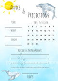 "Whale Sea You Soon" Baby Prediction Cards (Printable)
