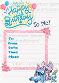 Angle & Stitch Birthday Party Invitation ( Printable)