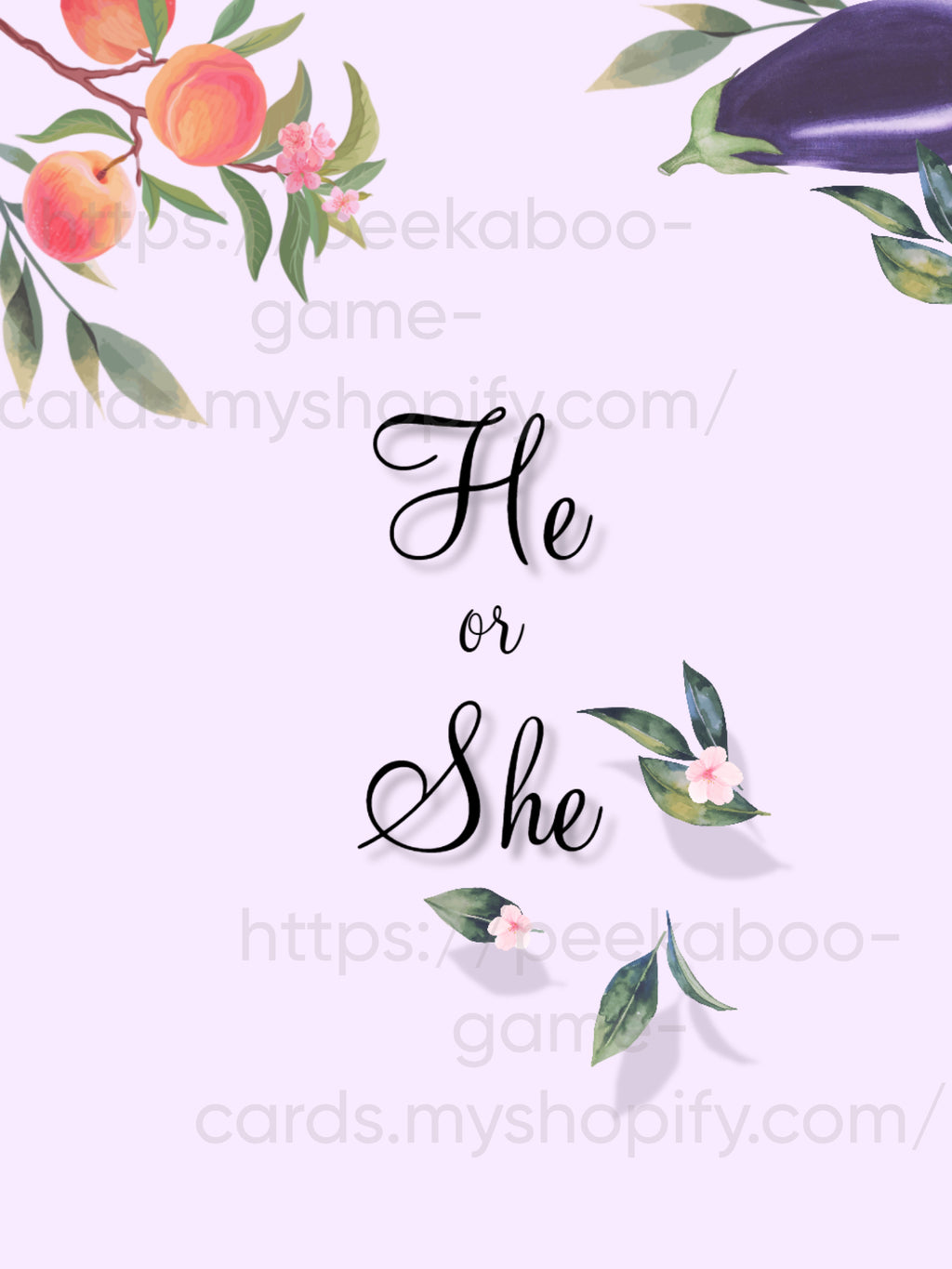 Peach or Eggplant Prediction Cards