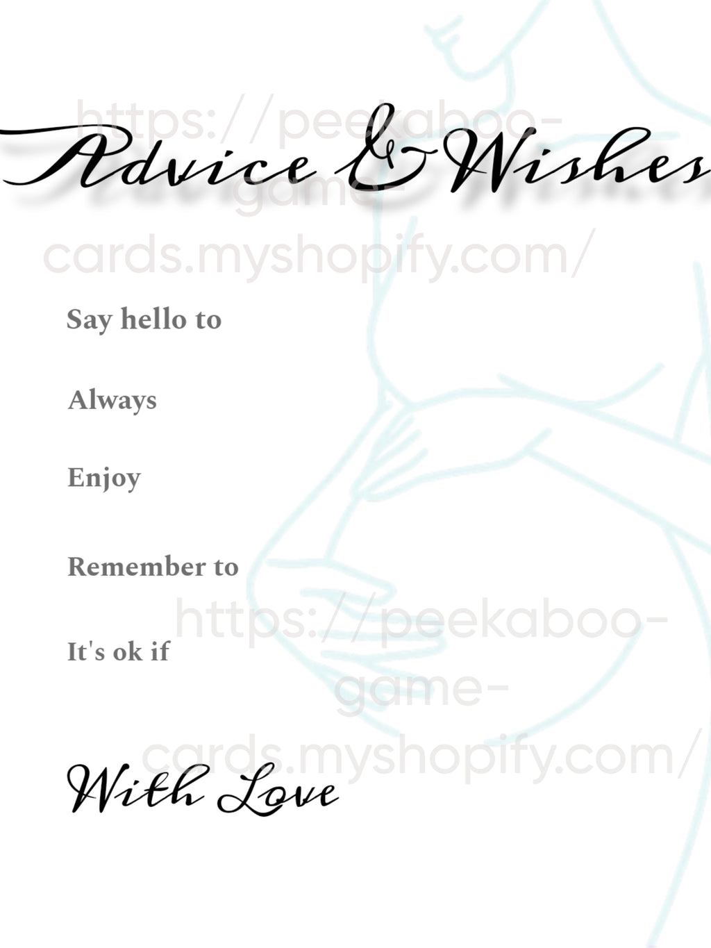 (Blue) Advice and Wishes Silhouette