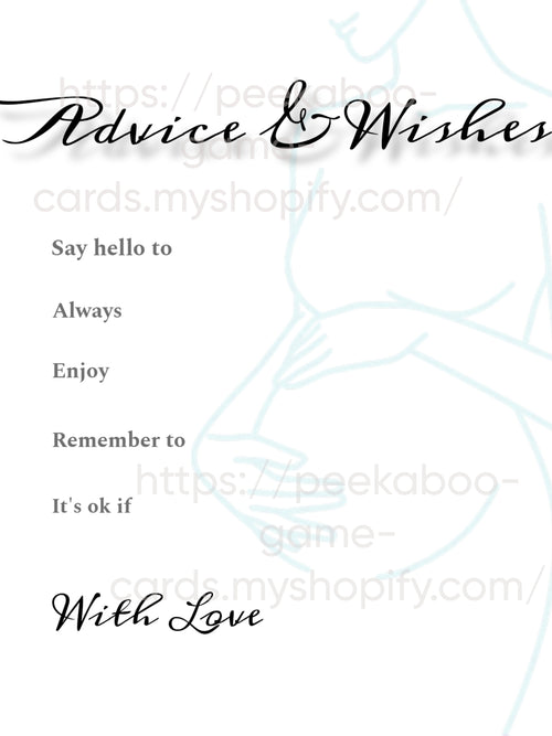 (Blue) Advice and Wishes Silhouette