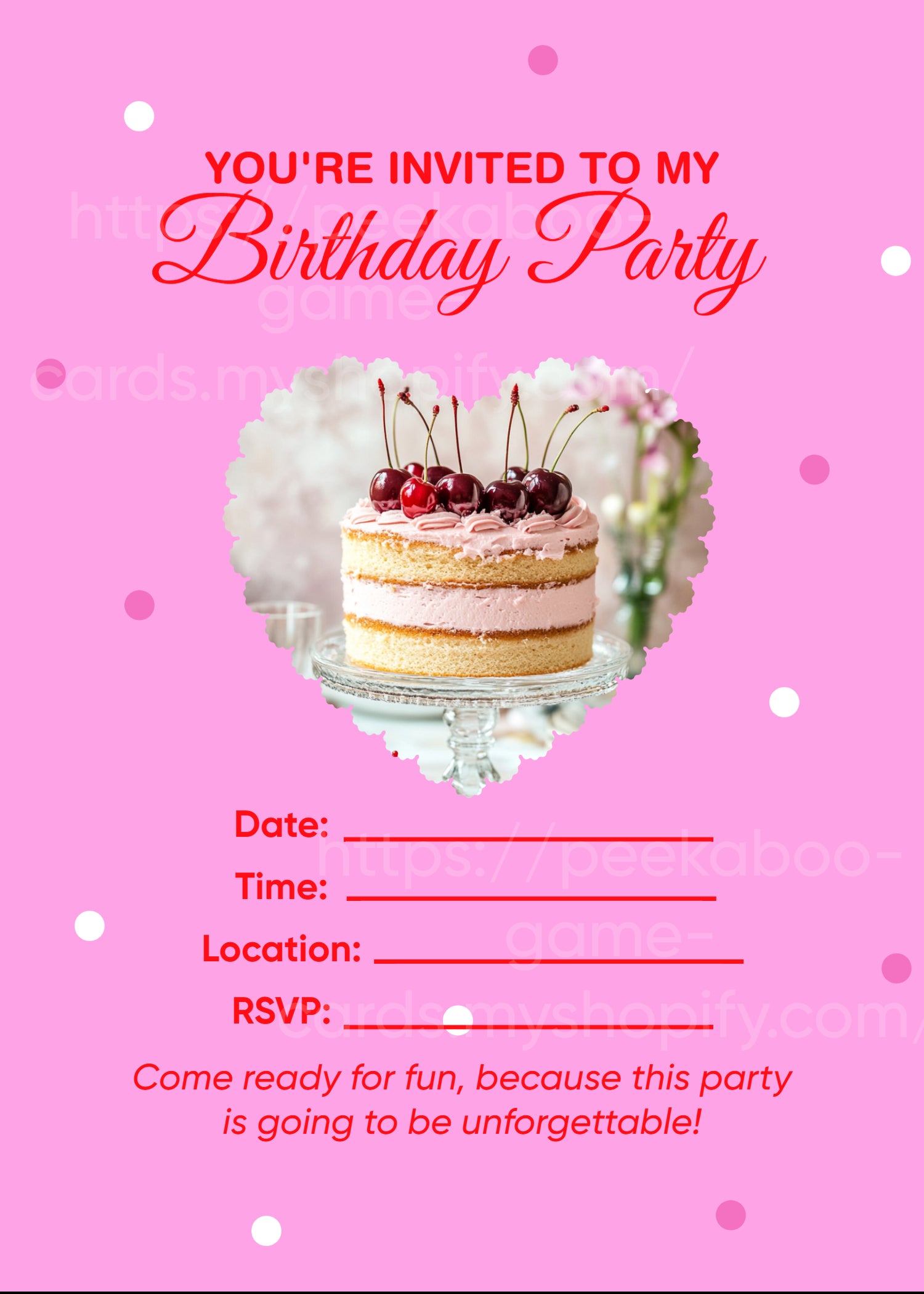 Cherry's Birthday (Printable)