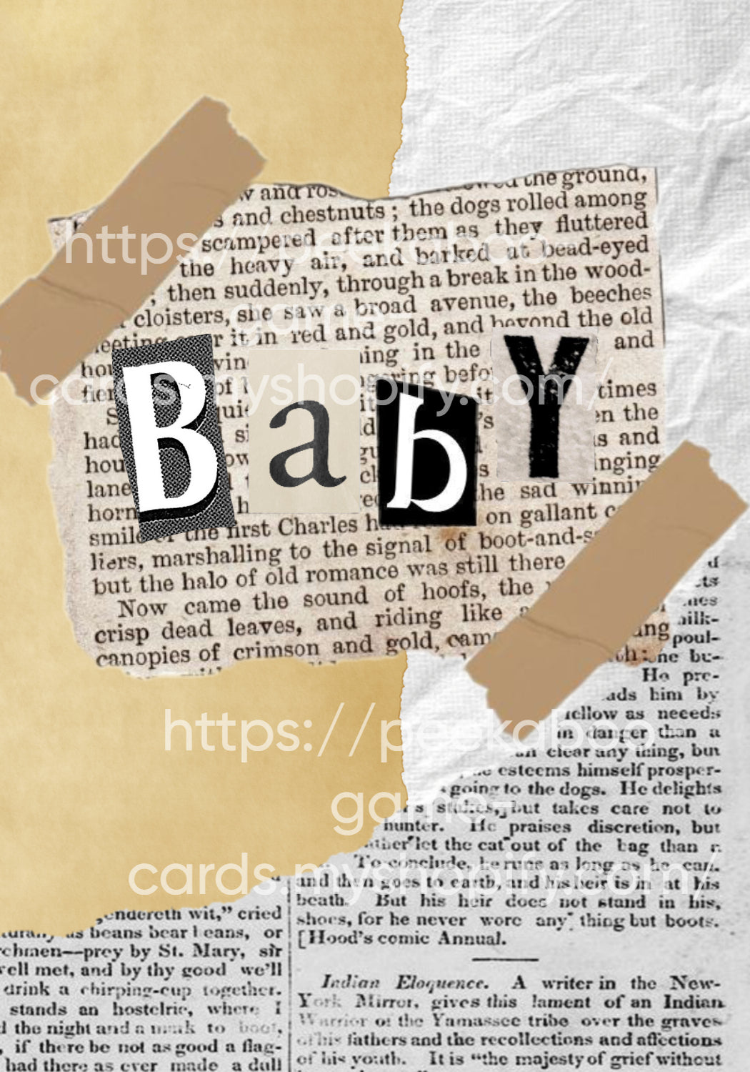 Scrapbook/ Baby Prediction Cards (Digital)