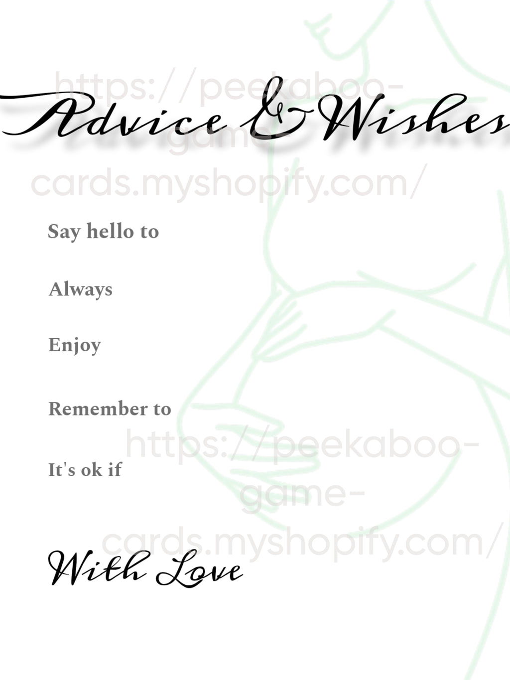 (Green) Advice and Wishes Silhouette