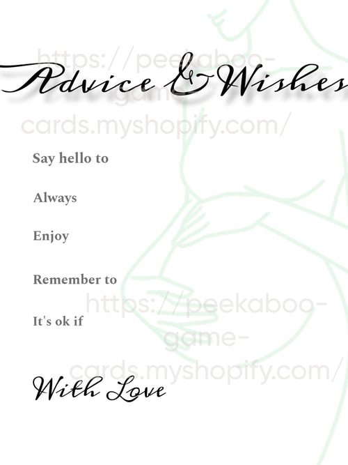 (Green) Advice and Wishes Silhouette
