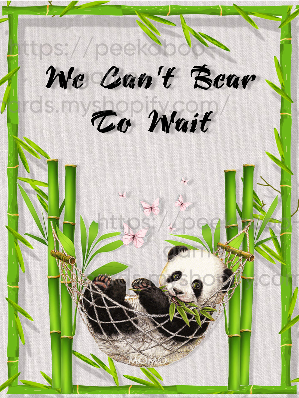 "We Can't Bear To Wait" New Parents Game Cards (Digital)