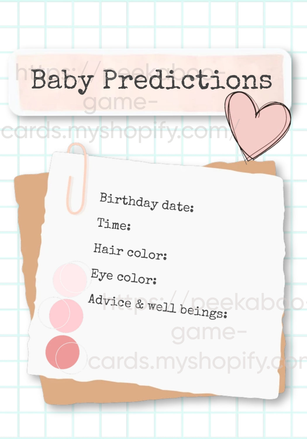 Sketchbook Baby Prediction Cards