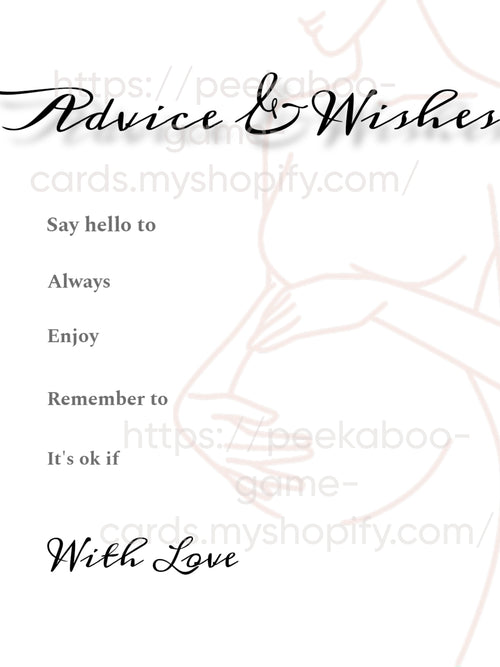 (Pink) Advice and Wishes Silhouette