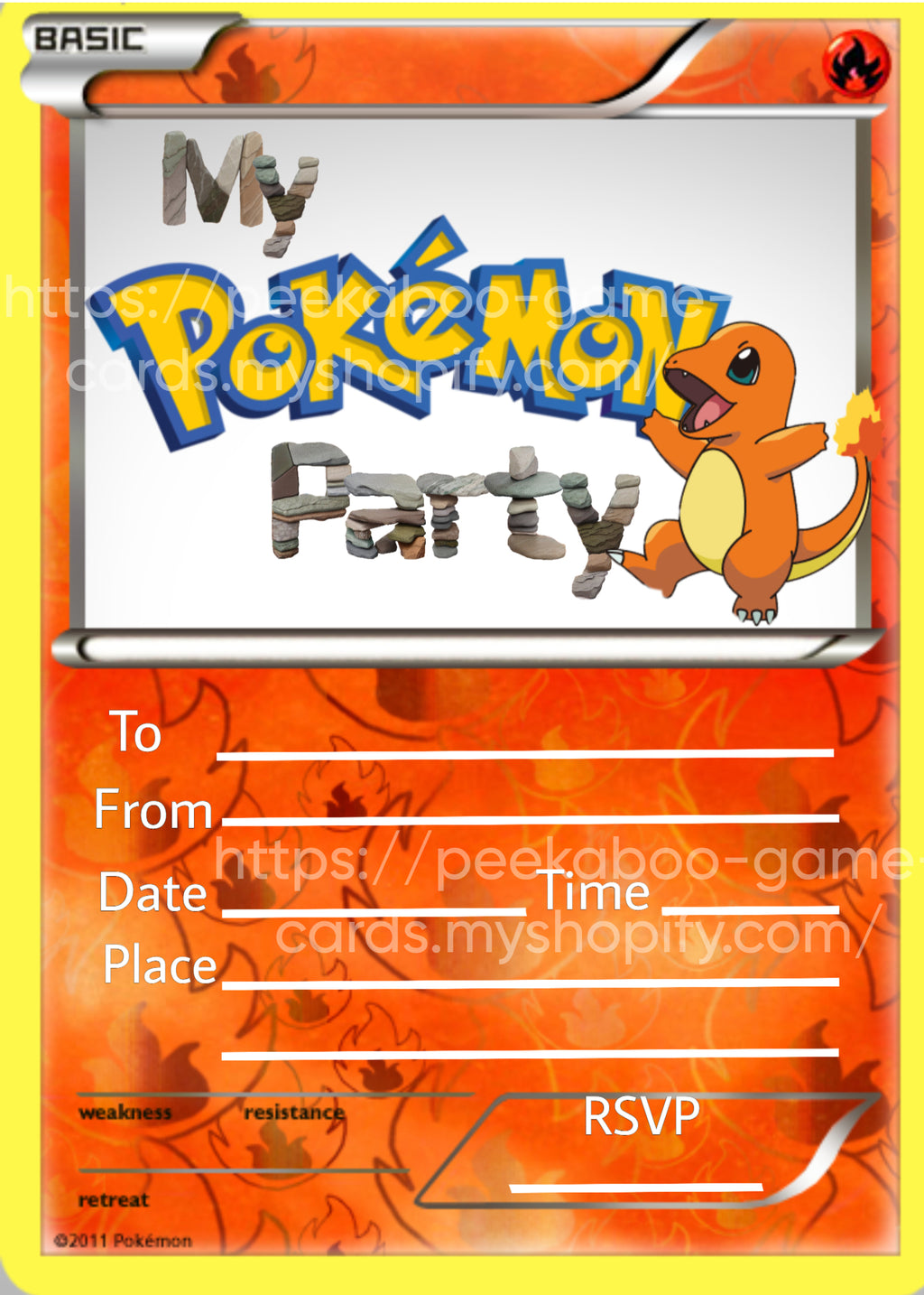 Pokémon Birthday Invitation (Printable)