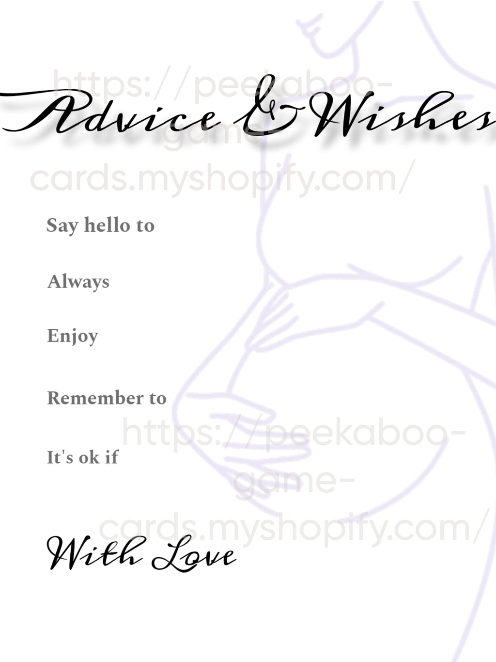 (Purple) Advice and Wishes Silhouette