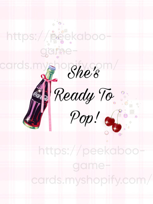 "She's Ready To Pop" New Parents Game Cards (Digital)