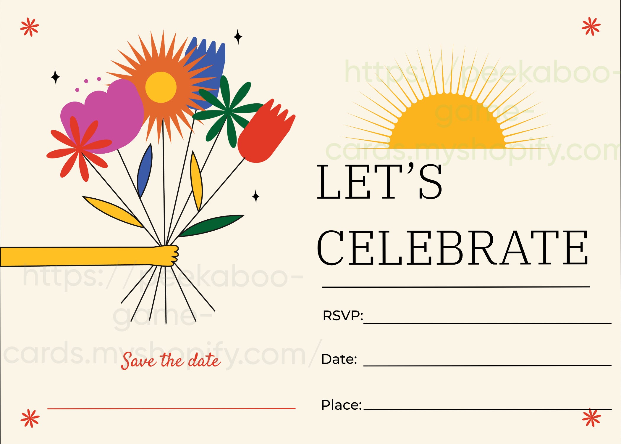 April/Spring Birthday Invitation (Printable)