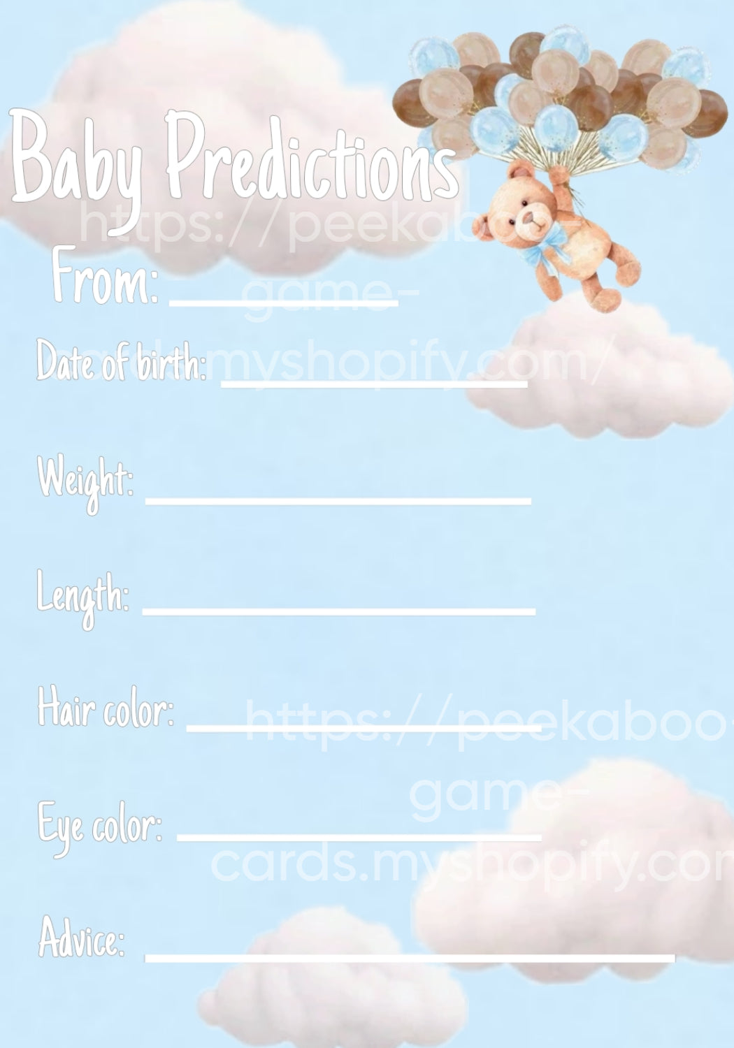 Cute Bear Baby Predictions