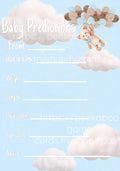Floating Bear Baby Prediction Cards (Digital)